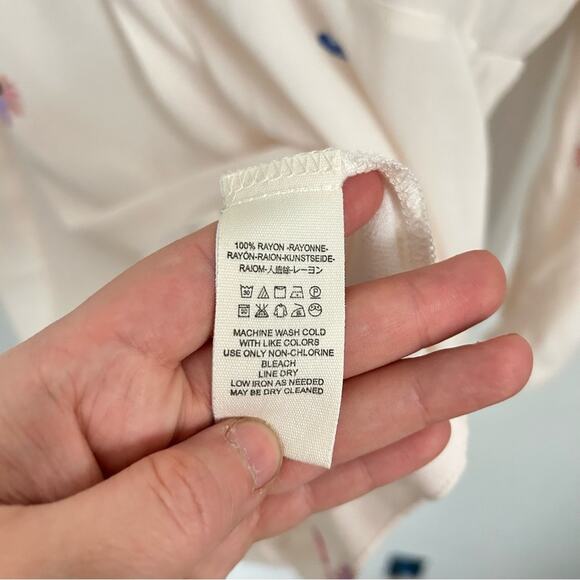 Free People Gemma Floral Tunic Cream Size XS - Picture 10 of 10